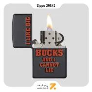 فندک بنزینی زیپو مشکی با نوشته قرمز مدل 29342-Zippo Lighter 29342 218 I LIKE BIG BUCKS