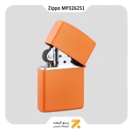 فندک بنزینی زیپو نارنجی طرح لوگو زیپو و خطوط فانتزی مدل ام پی 326251-Zippo Lighter MP326251 - 231 ELEGANCE REG ORANG