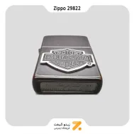 فندک بنزینی زیپو پلاک برجسته لوگو هارلی دیویدسون مدل 29822-Zippo Lighter ​29822 28378 H-D BAR AND SHEILD
