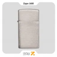 فندک زیپو اسلیم مدل 1600-​​Zippo Lighter 1600 SLIM BRUSH FINISH CHROME