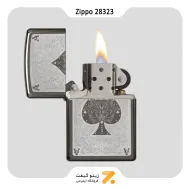 فندک زیپو بلک آیس آس پیک مدل 28323-​Zippo Lighter 28323 150 ACE FILIGREE