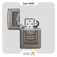فندک زیپو بلک آیس طرح لوگو جک دنیلز مدل 49040-Zippo Lighter 49040 24095 JACK DANIELS