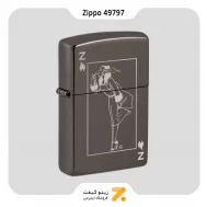 فندک زیپو بلک آیس طرح لیدی مدل 49797-Zippo Lighter 49797 150 WINDY DESIGN