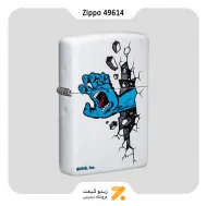 فندک زیپو سفید مدل 49614 طرح اسکیت برد سانتا کروز-Zippo Lighter​ 49614 214 SANTA CRUZ