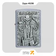 فندک زیپو طرح برجسته اسکلت کابوی مدل 49298-​Zippo Lighter 49298 207 SALOON SKULL EMBLEM