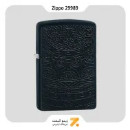 فندک زیپو مدل 29989 طرح خطوط و گل-​Zippo Lighter 29989  Tone on Tone Design