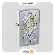فندک زیپو مدل 49789 طرح دختر ملوان-​Zippo Lighter 49789 207 SAILOR GIRL TATTOO DESIG
