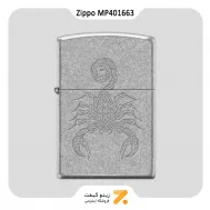 فندک زیپو مدل ام پی 401663 طرح عقرب-Zippo Lighter MP401663 121FB SCORPION ZENTANGL