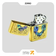 فندک بنزینی زورو صدفی طرح قفل مدل 91624-​Zorro Lighter SN-LIZO-2104-31
