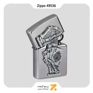 فندک بنزینی زیپو طرح برجسته آس پیک مدل 49536-Zippo Lighter 49536 207 DEAD MAN'S HAND EMBLE