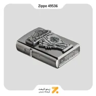 فندک بنزینی زیپو طرح برجسته آس پیک مدل 49536-Zippo Lighter 49536 207 DEAD MAN'S HAND EMBLE