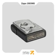 فندک بنزینی زیپو طرح برجسته نصف جمجمه مدل 2003985-Zippo Lighter ​218 HALF SKULL EMBLEM
