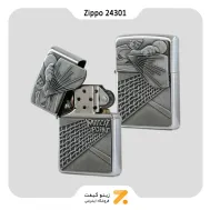 فندک بنزینی زیپو طرح برجسته پینگ پنگ مدل 24301-​Zippo Lighter 24301 BS Ping Pong Surp
