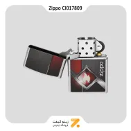 فندک بنزینی زیپو طرح شعله و لوگو زیپو مدل سی آی 017809-Zippo Lighter 250 CI017809 ZIPPO