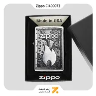 فندک بنزینی زیپو طرح شعله و لوگو زیپو مدل سی آی 400072-Zippo Lighter 207 CI400072 ZIPPO