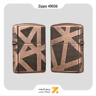 فندک بنزینی زیپو طرح هندسی مدل 49036-​Zippo Lighter 49036 29736 GEOMETRIC 360 DESIGN