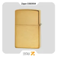 فندک بنزینی زیپو طلایی طرح اسکلت و ماشین آلات صنعتی مدل سی آی 003934-Zippo Lighter 204B CI003934 INDUSTRIAL MACHINER