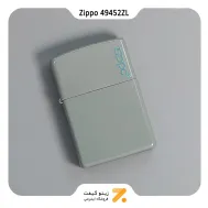 فندک بنزینی زیپو طوسی طرح لوگو زیپو مدل 49452 زد ال-Zippo Lighter 49452zl Flat Gray Zippo Logo