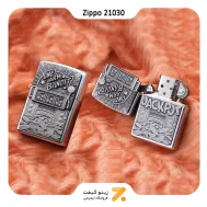 فندک بنزینی زیپو پلاک برجسته طرح کازینو مدل 21030-​Zippo Lighter ​21030 One Arm Bandit