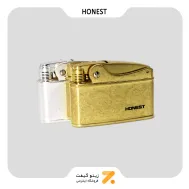 فندک بنزینی هانست طلایی مدل 2201-78-​​Honest lighter SN-LIHN-2201-78
