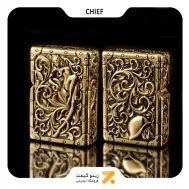 فندک بنزینی چیف طلایی طرح فرشته مدل 2201-106-​Chief Lighter SN-LICH-2201-106