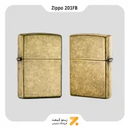 فندک زیپو آنتیک مدل 201 اف بی-Zippo Lighter 201FB-ANTIQUE FNSHANTQ BRASS