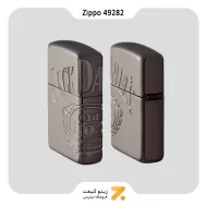 فندک زیپو بلک آیس طرح جک دنیلز مدل 49282-Zippo Lighter 49282 Jack Daniel's Armor Black ice