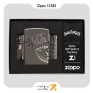 فندک زیپو بلک آیس طرح جک دنیلز مدل 49282-Zippo Lighter 49282 Jack Daniel's Armor Black ice
