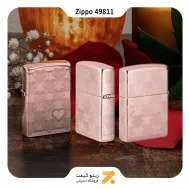 فندک زیپو رزگلد طرح قلب مدل 49811-Zippo Lighter 49811 49190 HEART DESIGN