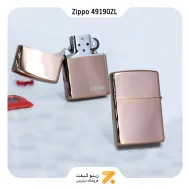 فندک زیپو رزگلد طرح لوگو زیپو مدل 49190 زد ال-Zippo Lighter 49190ZL W/ZIPPO - LASERED