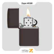 فندک زیپو رنگ قهوه ای تیره مدل 49180-Zippo Lighter 49180 REG BROWN MATTE