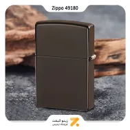 فندک زیپو رنگ قهوه ای تیره مدل 49180-Zippo Lighter 49180 REG BROWN MATTE