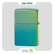 فندک زیپو سبز کهربایی طرح استتار لوگو زیپو مدل 49416-​Zippo Lighter 49416 49191 ZIPPO DESIGN
