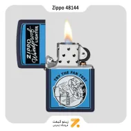 فندک زیپو سورمه ای طرح فن مدل 48144-Zippo Lighter 48144 239 Fan Test Design