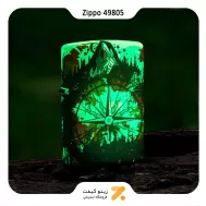 فندک زیپو شبرنگ طرح قطب نما مدل 49805-​Zippo Lighter 49805 49193 COMPASS DESIGN