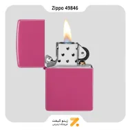 فندک زیپو صورتی پر رنگ مدل 49846-​Zippo Lighter ​49846 FREQUENCY MATTE