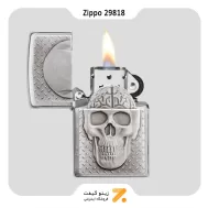 فندک زیپو طرح برجسته جمجمه مدل 29818-​Zippo Lighter 29818 200 SKULL WITH BRAIN SURPRIS