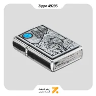 فندک زیپو طرح برجسته گرگ و ماه مدل 49295-Zippo Lighter 49295 Wolfpack and moon Emblem