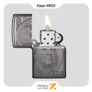 فندک زیپو طرح دلار مدل 49025-​Zippo Lighter 49025 150 CURRENCY DESIGN