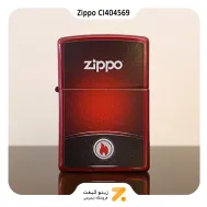 فندک زیپو طرح لوگو زیپو و شعله مدل سی آی 404569-Zippo Lighter ​21063 CI404569 RED AND BLACK ZIPPO