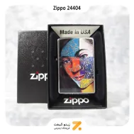 فندک زیپو طرح نقاشی صورت مدل 24404-​Zippo Lighter 24404 BS Face Painting