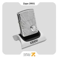 فندک زیپو مدل 29931 طرح تار عنکبوت و جمجمه-Zippo Lighter 29931-075067 167 SPIDER WEB SKULL D