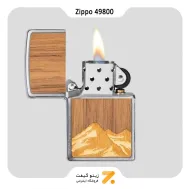 فندک زیپو مدل 49800 طرح کوهستان با روکش چوب طبیعی-Zippo Lighter 49800 200 WOODCHUCK MOUNTAINS IN
