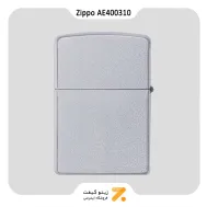 فندک زیپو مدل آی ای 400310 طرح شعله و لوگو زیپو-​Zippo Lighter 205-AE400310 CHROME ZIPPO AND FLA