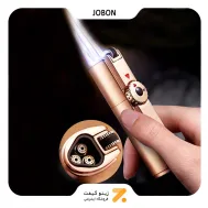 فندک گازی جوبون رزگلد مدل تریبل جت-​Jobon Triple Jet Flame Torch Lighter