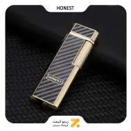 فندک گازی طلایی هانست مدل 2201-16-​Honest Lighter SN-LIHN-2201-16