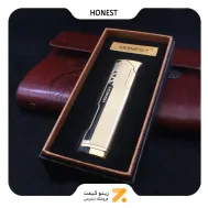 فندک گازی طلایی هانست مدل 2201-34-​Honest Lighter SN-LIHN-2201-34