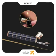 فندک گازی مشکی و طلایی هانست مدل مدادی-Honest Lighter SN-LIHN-2201-32