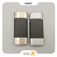 فندک گازی هانست با روکش چرم مشکی-Honest Leather Lighter SN-LIHN-2201-5-1