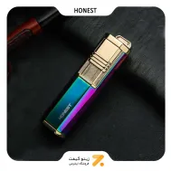 فندک گازی هفت رنگ هانست مدل دو شعله-​​Honest Lighter Jet Torch Colorful​